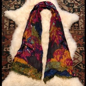 Target Scarf w/ Multicolored Water Color Pattern